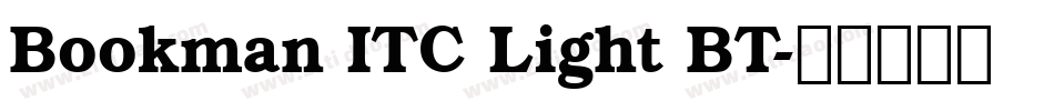 Bookman ITC Light BT字体转换